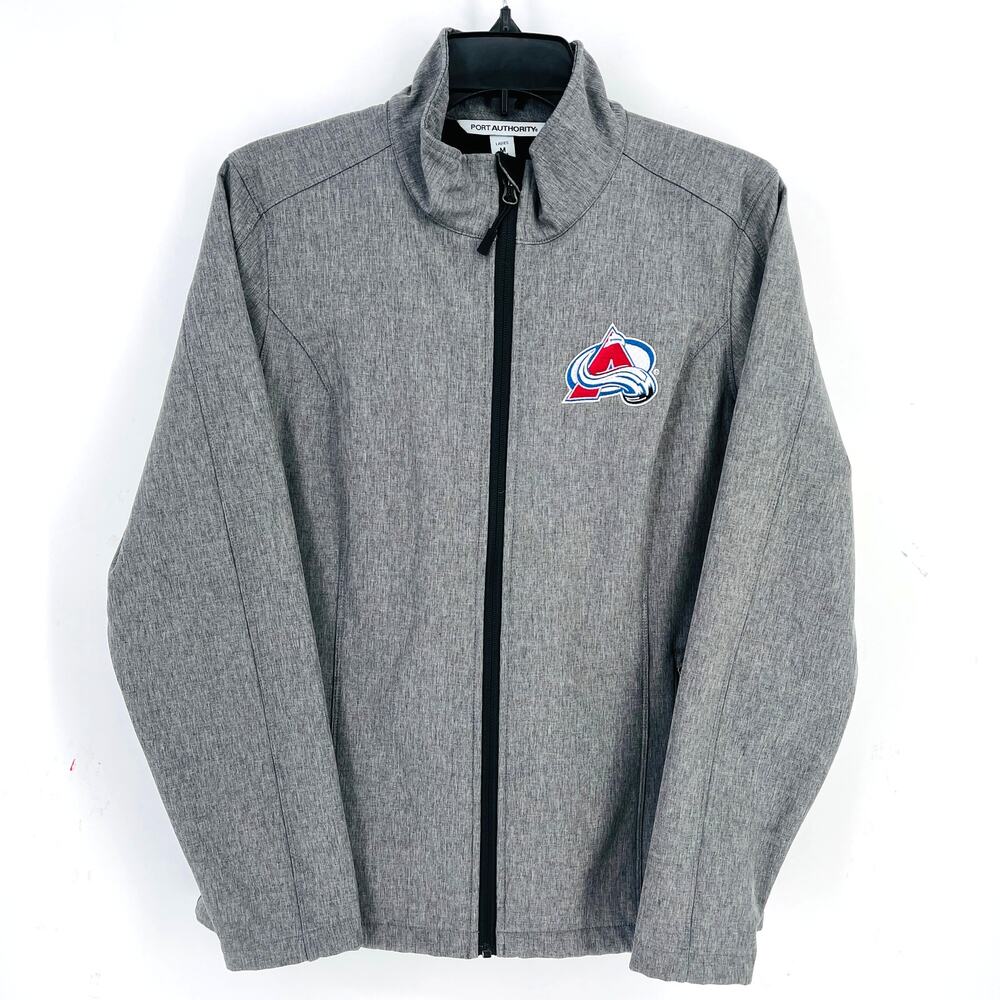 Port Authority Colorado Avalanche Jacket Womens Sz M Gray Soft Shell NHL
